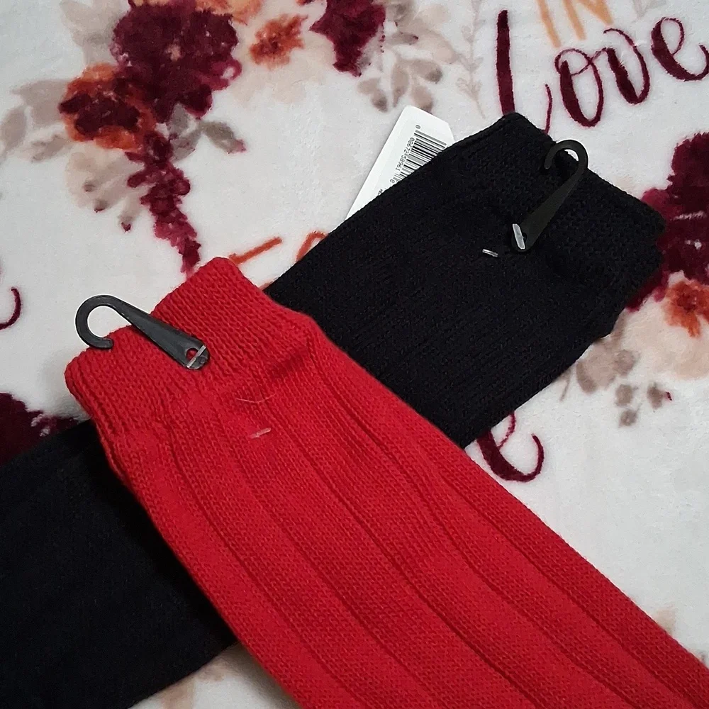 HUE Kids Leg Warmers - Black and Red